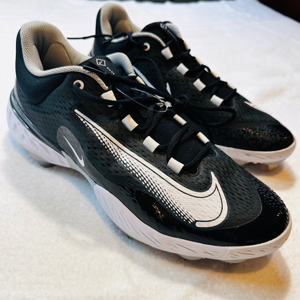 Nike React Vapor Ultrafly 4 Baseball Cleats Mens 13 Black White DJ6521-011